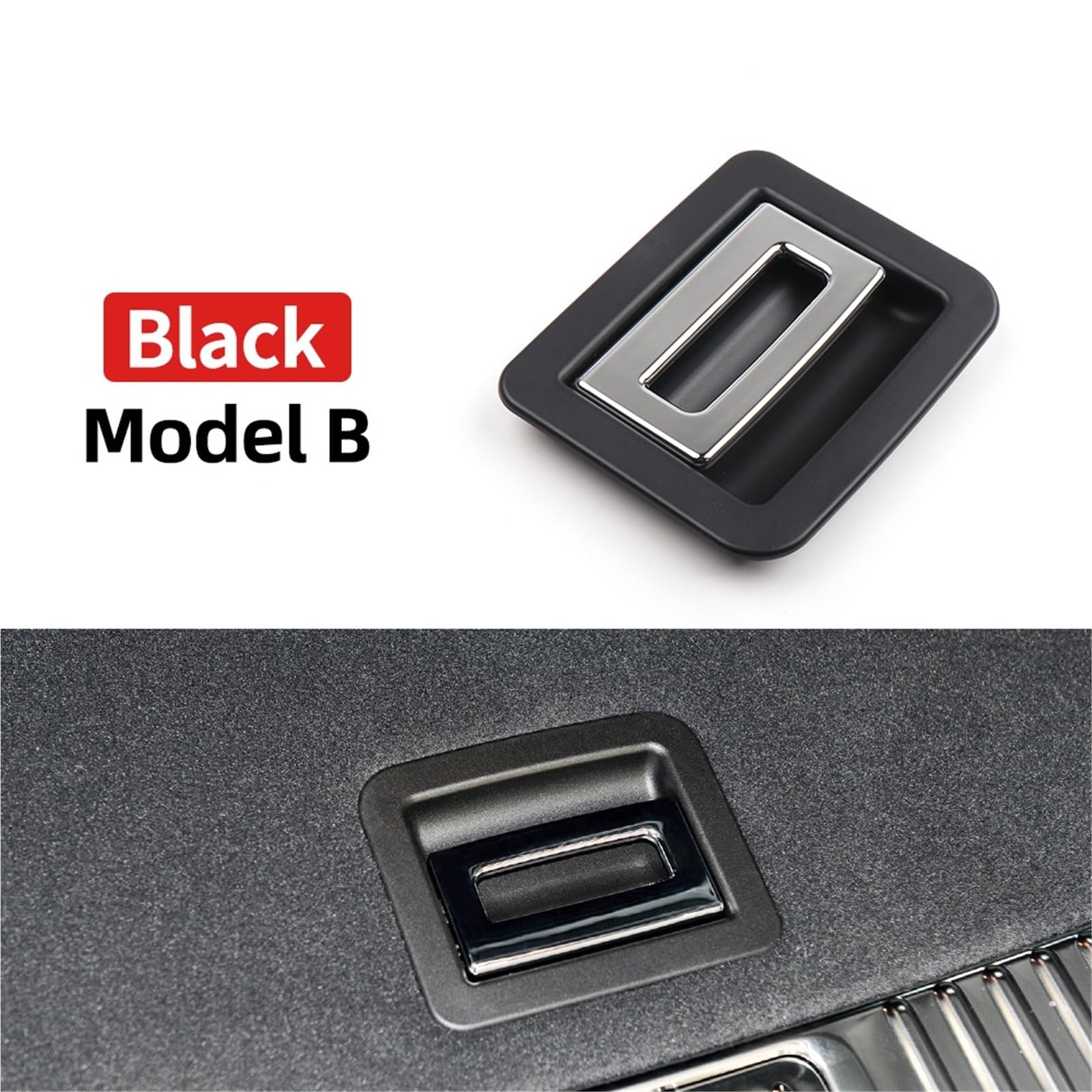 JUNPIY Kofferraumabdeckung Bodenplatte Matte Bodenteppich Griff, for Porsche, for Cayenne, 2011-2017 Autozubehör 9585511150(Black Model B) von JUNPIY