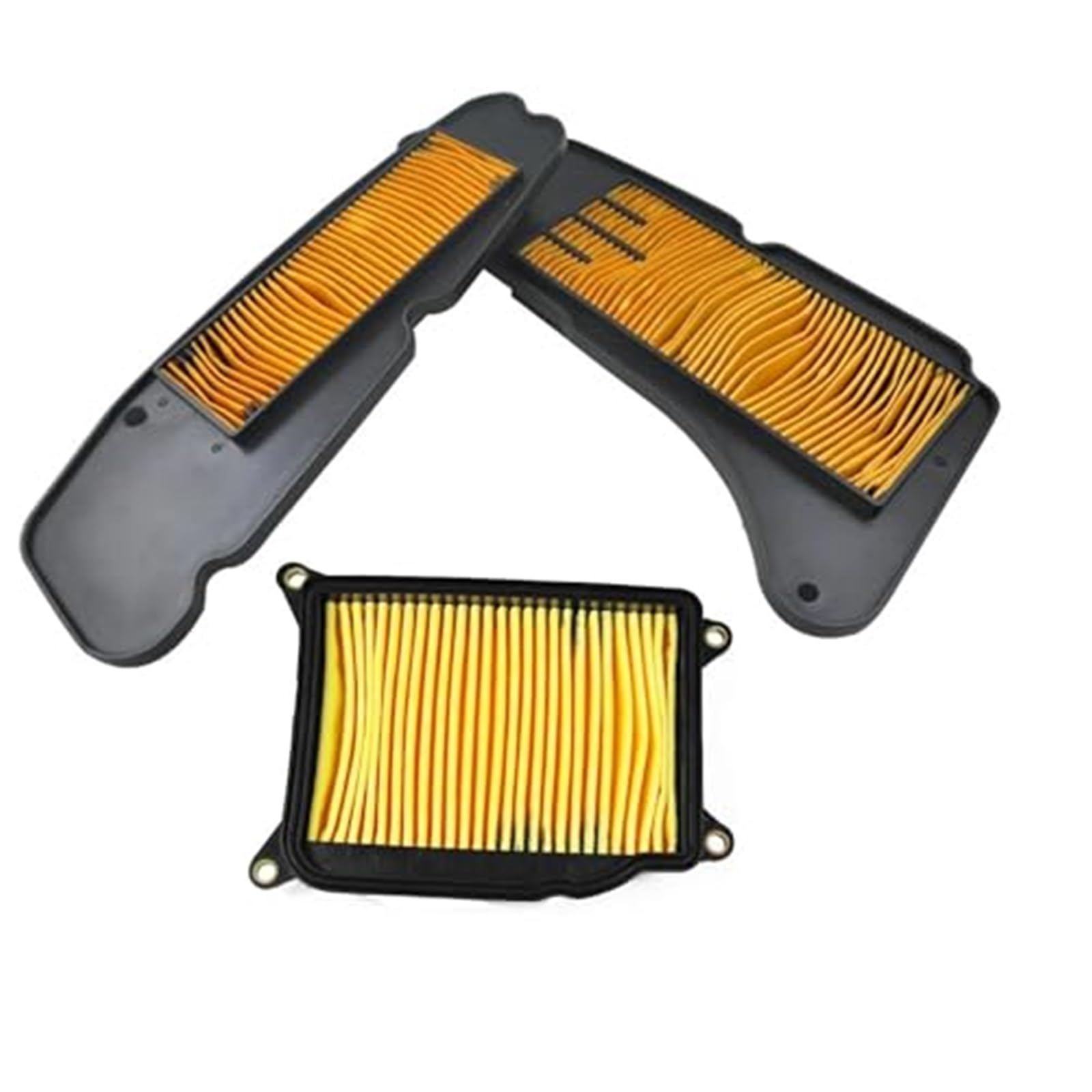 JUNPIY Luftfilter Ansaugreiniger Element Motorrad, for YP400 Majesty YP400R YP400RA X-Max 2004-2020 400(Black 3pcs) von JUNPIY