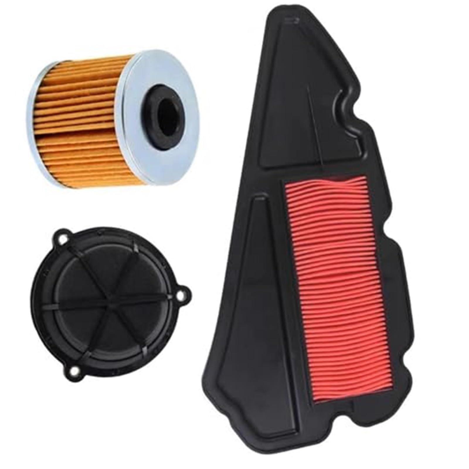 JUNPIY Motorradmotor-Luftansaugfilterreiniger, Luftfilterelement, Schwammschaum-Ölfilter, for KYMCO, CK250T-16 ST250 17211-BAB7-C000(Black A Set) von JUNPIY