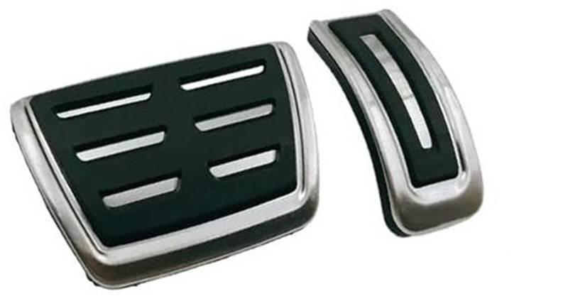 JUNPIY Pedalauflage, for VW, for Caravelle, for Transporter T5 T6 T7 Doubleback Gasbremse Edelstahl Ohne Bohren Pedal Auto Fußpedale Auto-Kupplungspedal(Black 2PIECES) von JUNPIY