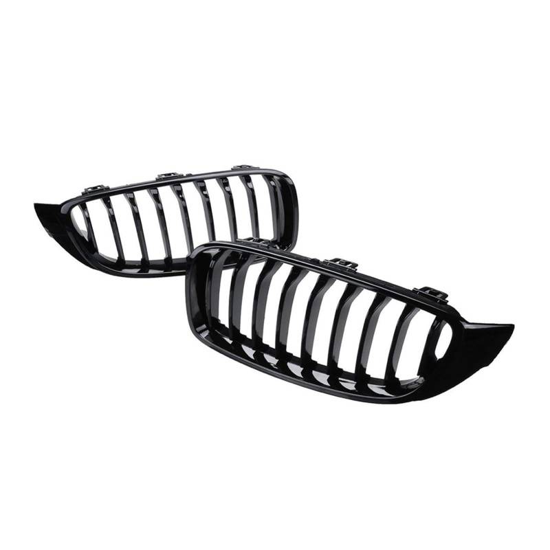 JUNPIY Schwarzer Frontgrill-Lamellengrill im M4-Stil, for, for F32 F33 F36 F80 F82 2013–2018, for Cabriolet-Coupé, for 425i 430i 440i 435i Auto-Kühlergrill von JUNPIY