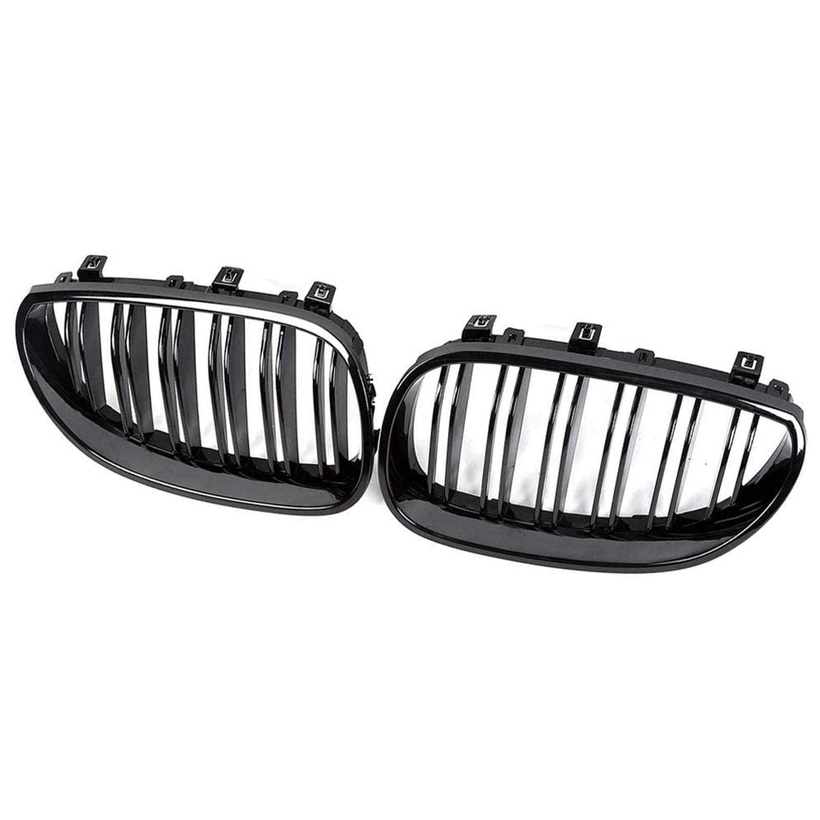 JUNPIY Vorne glänzend schwarz Sportgitter Haubengrill, for, for E60 E61 2003 2004 2005 2006 2007 2008 2009, for M5 525i 528i 528xi Auto-Kühlergrill(Bright Black) von JUNPIY