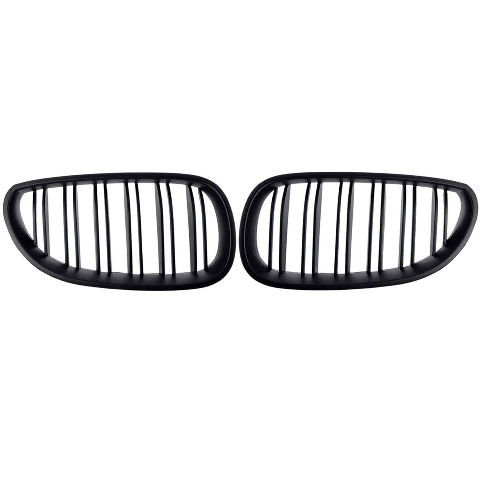 JUNPIY Vorne glänzend schwarz Sportgitter Haubengrill, for, for E60 E61 2003 2004 2005 2006 2007 2008 2009, for M5 525i 528i 528xi Auto-Kühlergrill(Matte Black) von JUNPIY