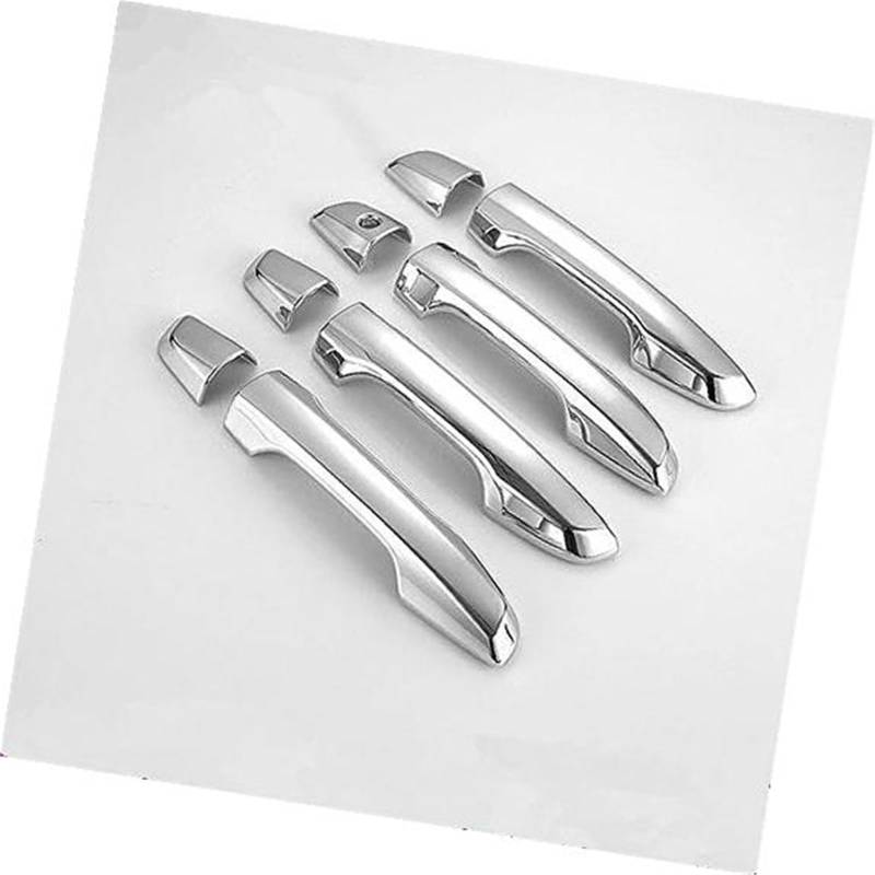 JUNPIY for CR-V CRV 2017 2018 2019 2020 2021 Carbon Chrom Auto Türgriff Abdeckungen Trim Overlay Styling Auto Zubehör Autotürgriffabdeckung(Silver 0 Sensor) von JUNPIY