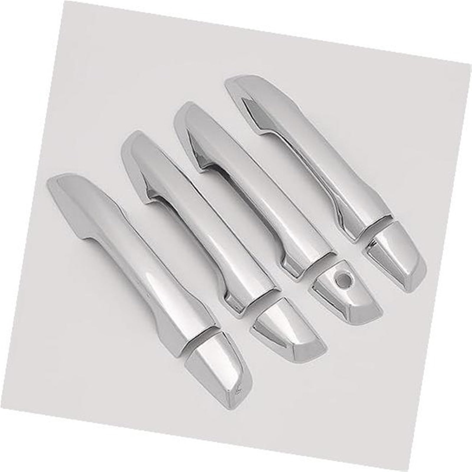 JUNPIY for CR-V CRV 2017 2018 2019 2020 2021 Carbon Chrom Auto Türgriff Abdeckungen Trim Overlay Styling Auto Zubehör Autotürgriffabdeckung(Silver 0 Sensor) von JUNPIY