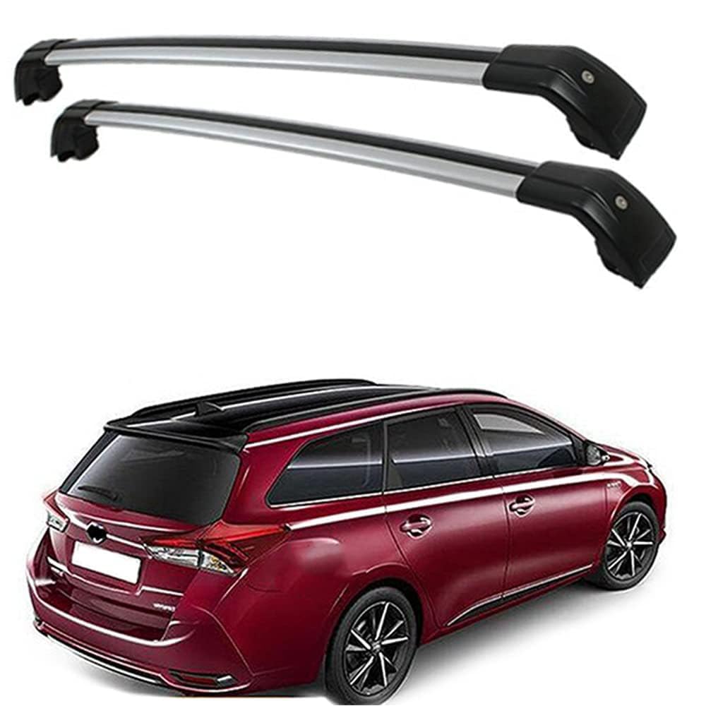 2 Stücke Dachträger-Querstangen Dachgepäckträger für Auris, 5-dr Estate 2013-2019 Dachträger aus Aluminium für Dachboxen oder als Skihalter Tragkraft 220 kg Dachträger,A von JUNYEW