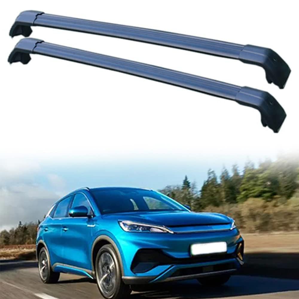 2 Stücke Dachträger-Querstangen Dachgepäckträger für BYD Atto 3 2022+ Dachträger aus Aluminium für Dachboxen oder als Skihalter Tragkraft 220 kg Dachträger,B von JUNYEW