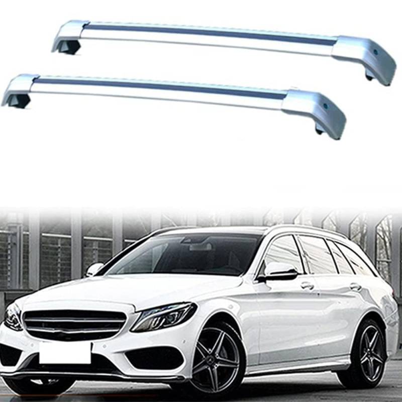 2 Stücke Dachträger-Querstangen Dachgepäckträger für Benz C-Class (S205), 5-dr Estate, 2015-2019 Dachträger aus Aluminium für Dachboxen oder als Skihalter Tragkraft 220 kg Dachträger,C von JUNYEW