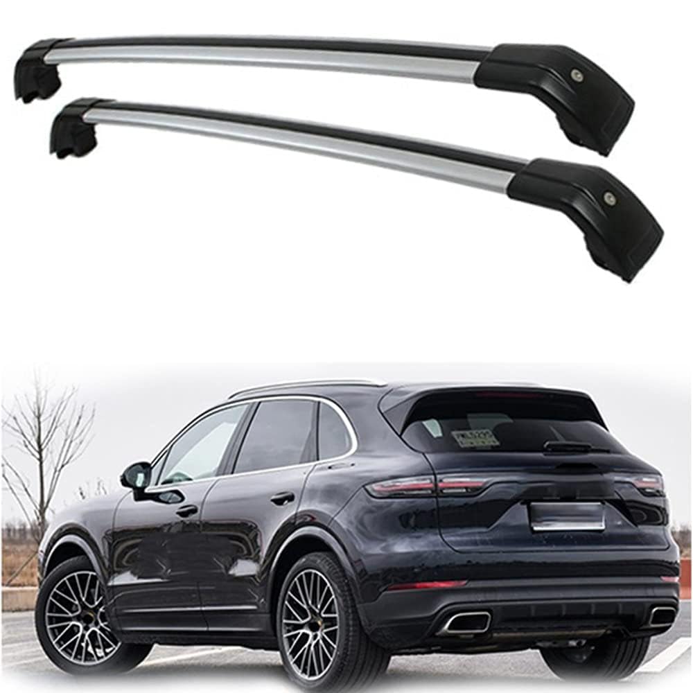 2 Stücke Dachträger-Querstangen Dachgepäckträger für Cayenne, 5-dr SUV, 2018 2019 Dachträger aus Aluminium für Dachboxen oder als Skihalter Tragkraft 220 kg Dachträger,A von JUNYEW