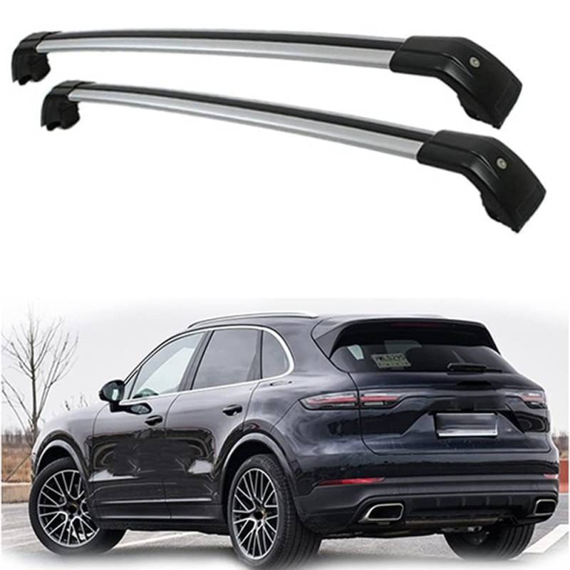 2 Stücke Dachträger-Querstangen Dachgepäckträger für Cayenne, 5-dr SUV, 2018 2019 Dachträger aus Aluminium für Dachboxen oder als Skihalter Tragkraft 220 kg Dachträger,A von JUNYEW