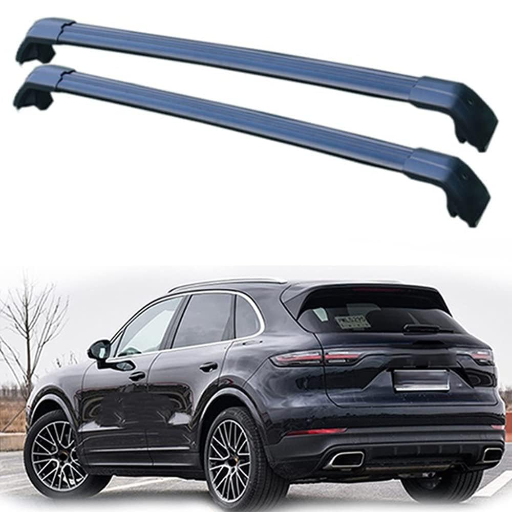 2 Stücke Dachträger-Querstangen Dachgepäckträger für Cayenne, 5-dr SUV, 2018 2019 Dachträger aus Aluminium für Dachboxen oder als Skihalter Tragkraft 220 kg Dachträger,B von JUNYEW