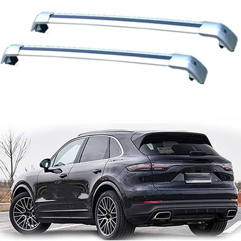 2 Stücke Dachträger-Querstangen Dachgepäckträger für Cayenne, 5-dr SUV, 2018 2019 Dachträger aus Aluminium für Dachboxen oder als Skihalter Tragkraft 220 kg Dachträger,C von JUNYEW