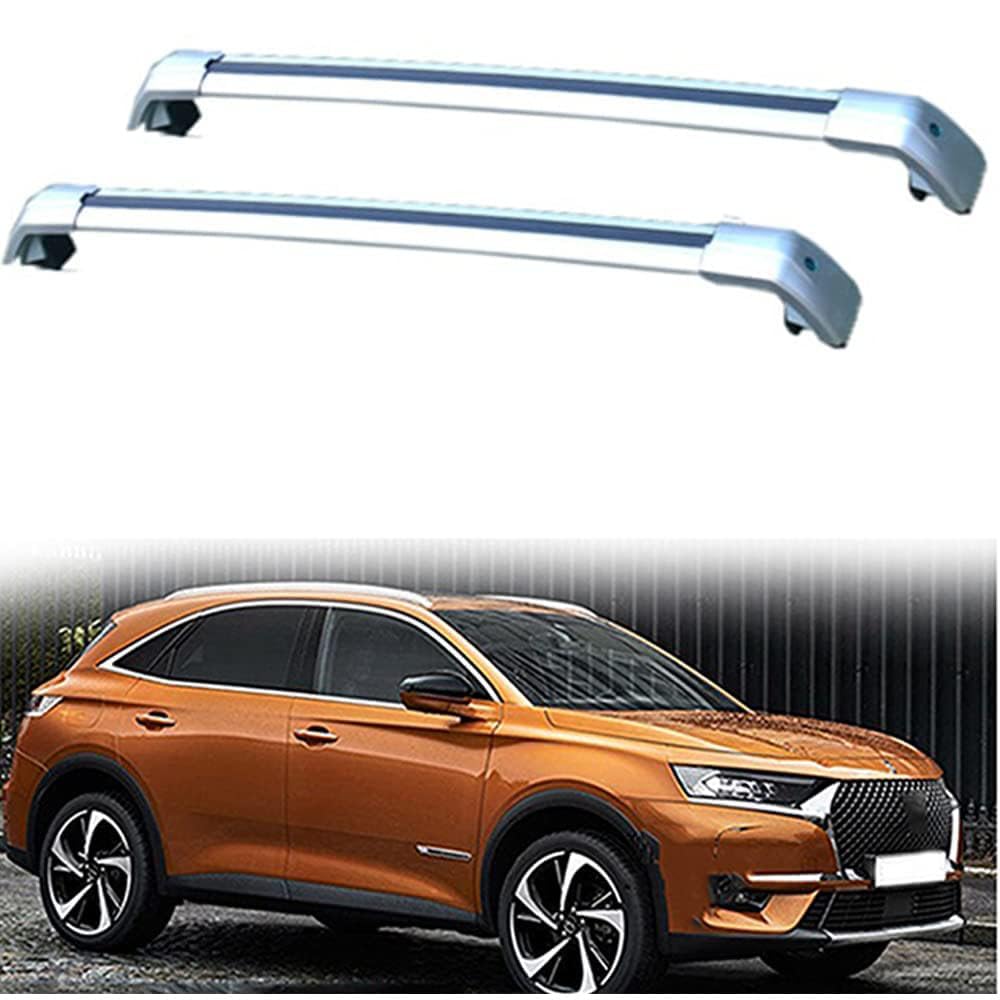 2 Stücke Dachträger-Querstangen Dachgepäckträger für Citroen DS7 Crossback 2018 2019 Dachträger aus Aluminium für Dachboxen oder als Skihalter Tragkraft 220 kg Dachträger,C von JUNYEW