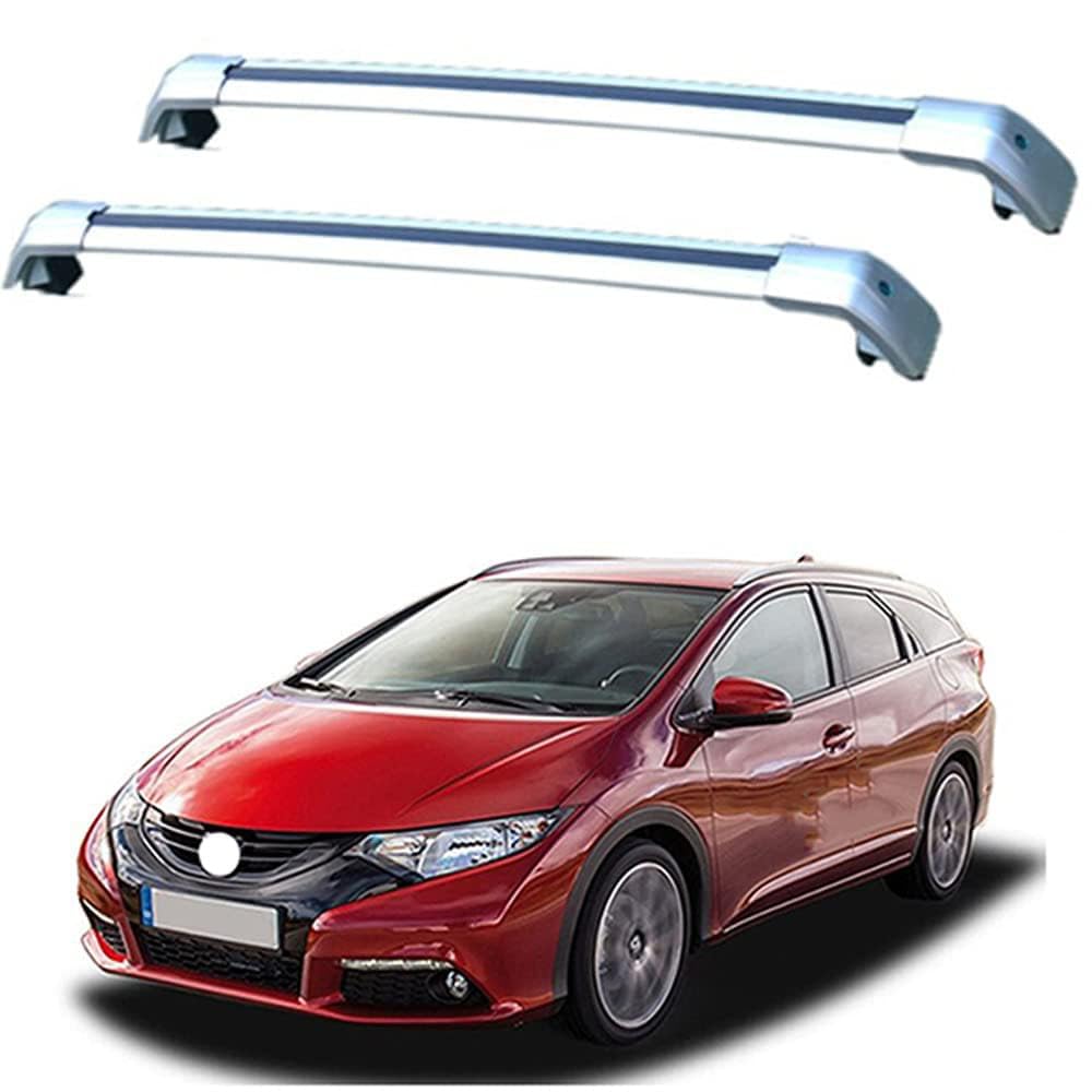 2 Stücke Dachträger-Querstangen Dachgepäckträger für Civic Tourer 2014 2015 2016 Estate Dachträger aus Aluminium für Dachboxen oder als Skihalter Tragkraft 220 kg Dachträger,C von JUNYEW