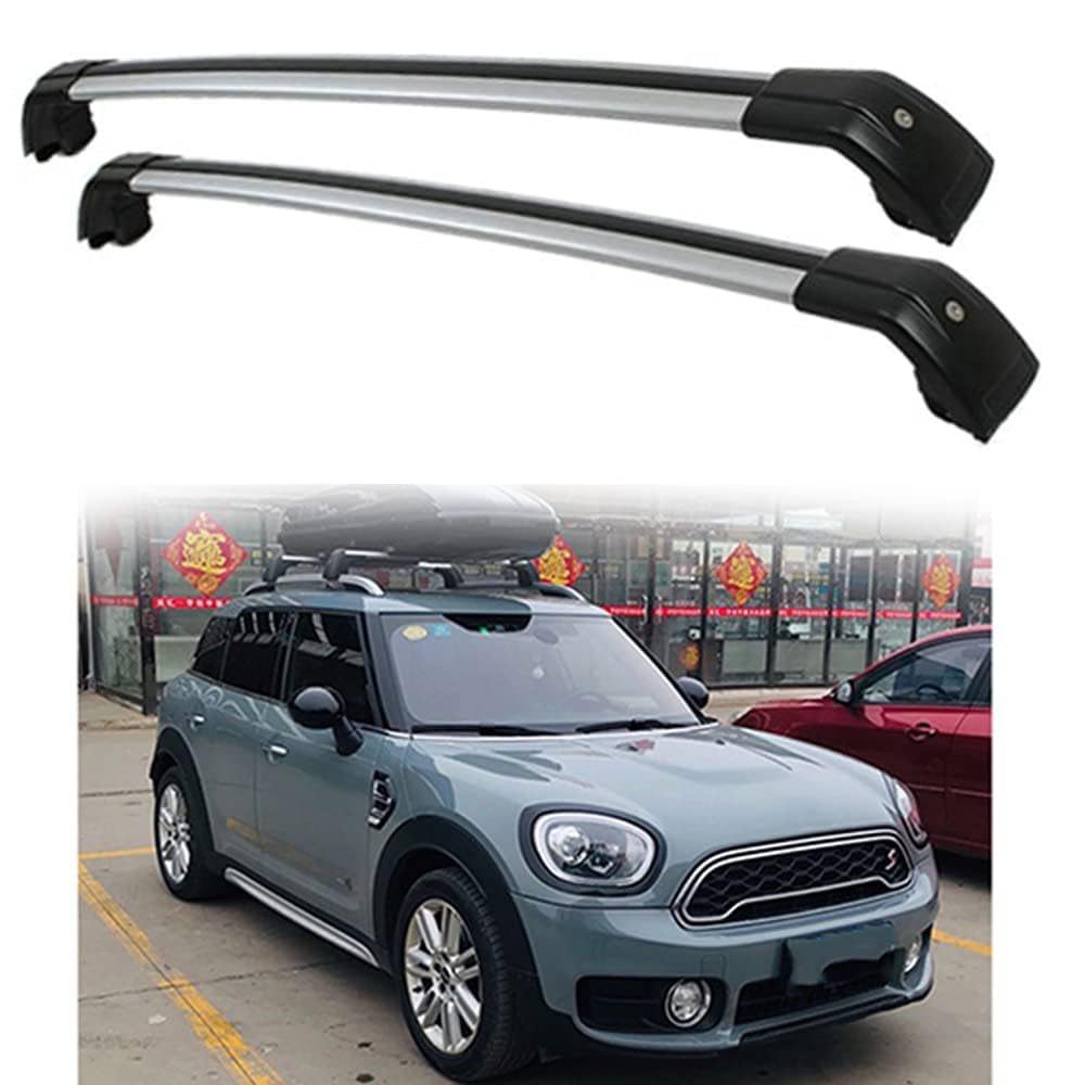 2 Stücke Dachträger-Querstangen Dachgepäckträger für Countryman F60 2017-2023 Dachträger aus Aluminium für Dachboxen oder als Skihalter Tragkraft 220 kg Dachträger,A von JUNYEW