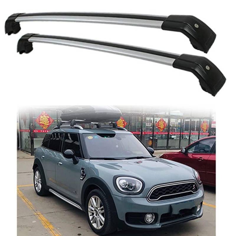 2 Stücke Dachträger-Querstangen Dachgepäckträger für Countryman F60 2017-2023 Dachträger aus Aluminium für Dachboxen oder als Skihalter Tragkraft 220 kg Dachträger,A von JUNYEW