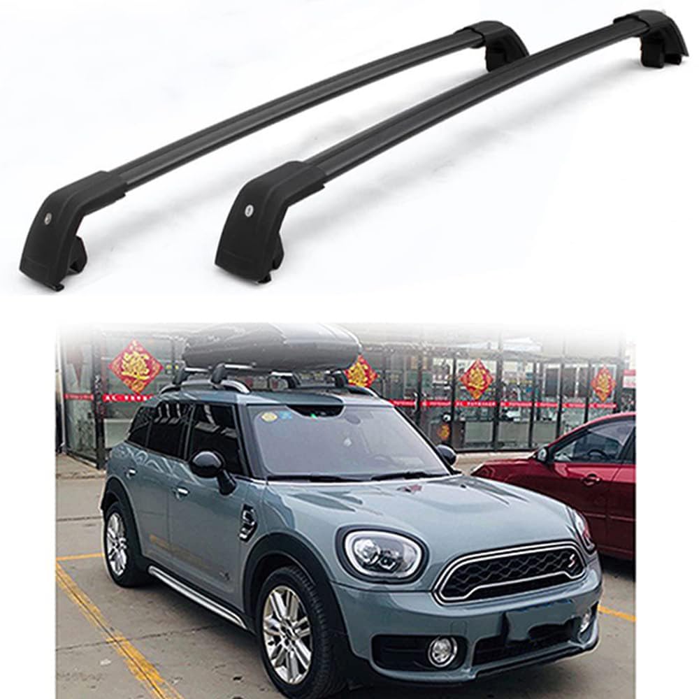2 Stücke Dachträger-Querstangen Dachgepäckträger für Countryman F60 2017-2023 Dachträger aus Aluminium für Dachboxen oder als Skihalter Tragkraft 220 kg Dachträger,B von JUNYEW