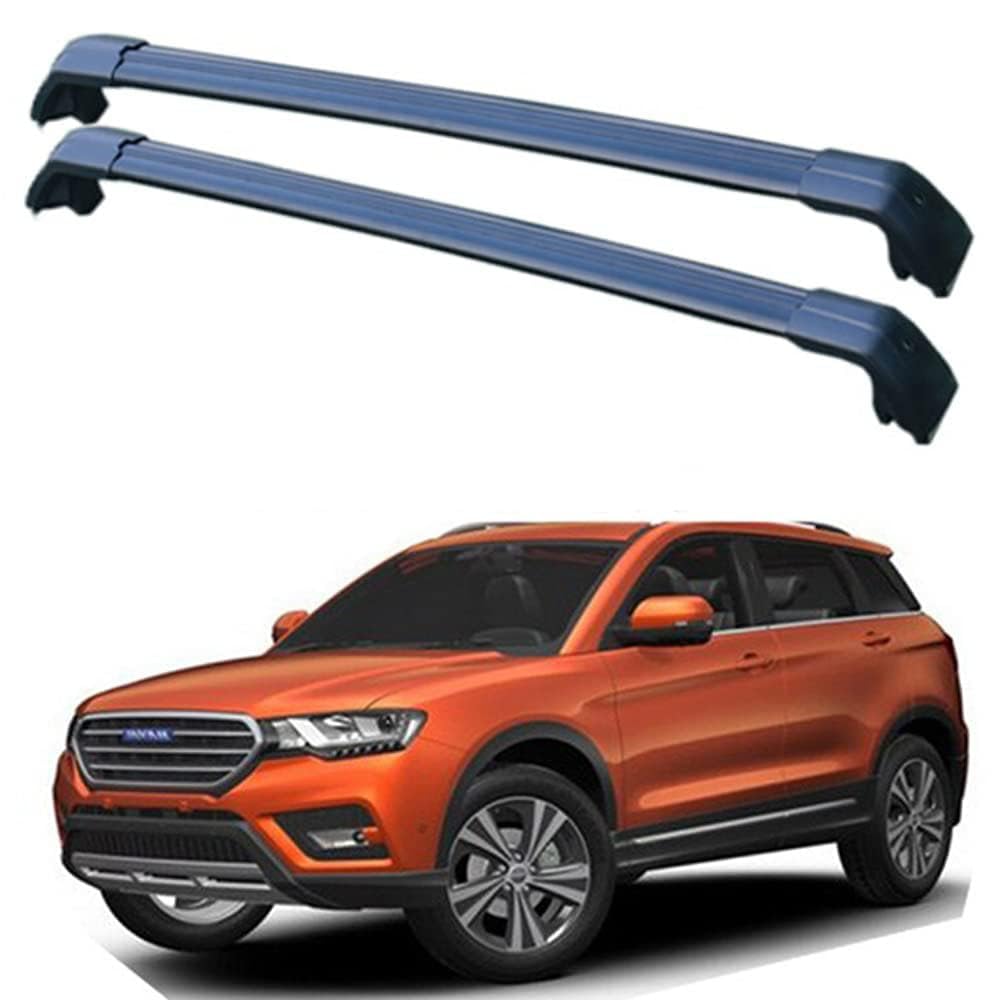 2 Stücke Dachträger-Querstangen Dachgepäckträger für HAVAL H6 Coupe 2017 2018 Dachträger aus Aluminium für Dachboxen oder als Skihalter Tragkraft 220 kg Dachträger,B von JUNYEW