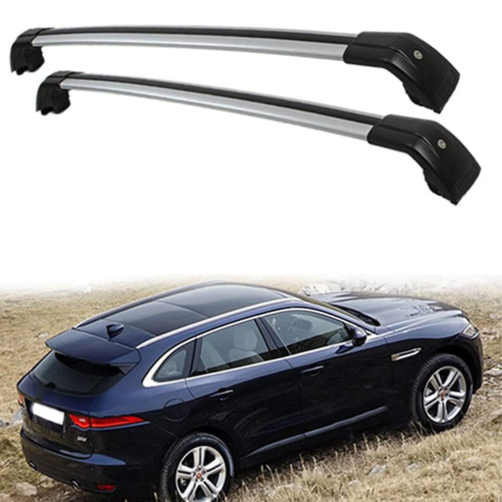 2 Stücke Dachträger-Querstangen Dachgepäckträger für Jaguar F-PACE (X761) 2015-2020 Dachträger aus Aluminium für Dachboxen oder als Skihalter Tragkraft 220 kg Dachträger,A von JUNYEW