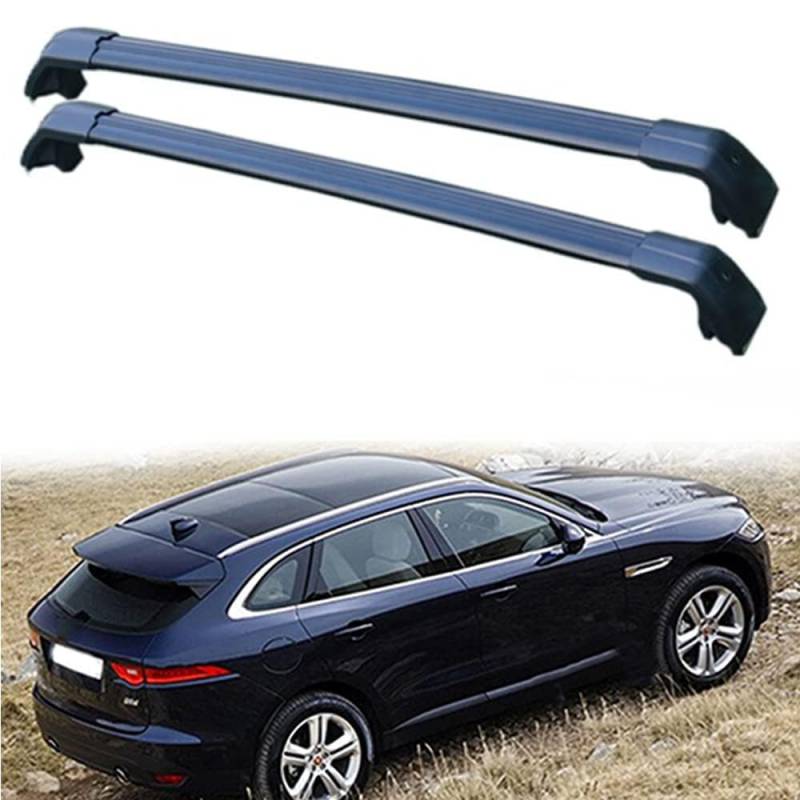 2 Stücke Dachträger-Querstangen Dachgepäckträger für Jaguar F-PACE (X761) 2015-2020 Dachträger aus Aluminium für Dachboxen oder als Skihalter Tragkraft 220 kg Dachträger,B von JUNYEW