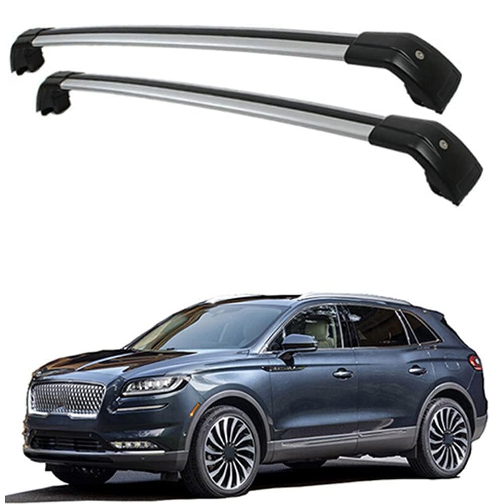 2 Stücke Dachträger-Querstangen Dachgepäckträger für Lincoln Nautilus 2018 2019 2020 2021 Dachträger aus Aluminium für Dachboxen oder als Skihalter Tragkraft 220 kg Dachträger,A von JUNYEW