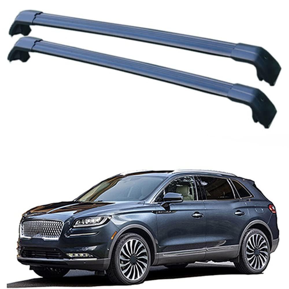 2 Stücke Dachträger-Querstangen Dachgepäckträger für Lincoln Nautilus 2018 2019 2020 2021 Dachträger aus Aluminium für Dachboxen oder als Skihalter Tragkraft 220 kg Dachträger,B von JUNYEW
