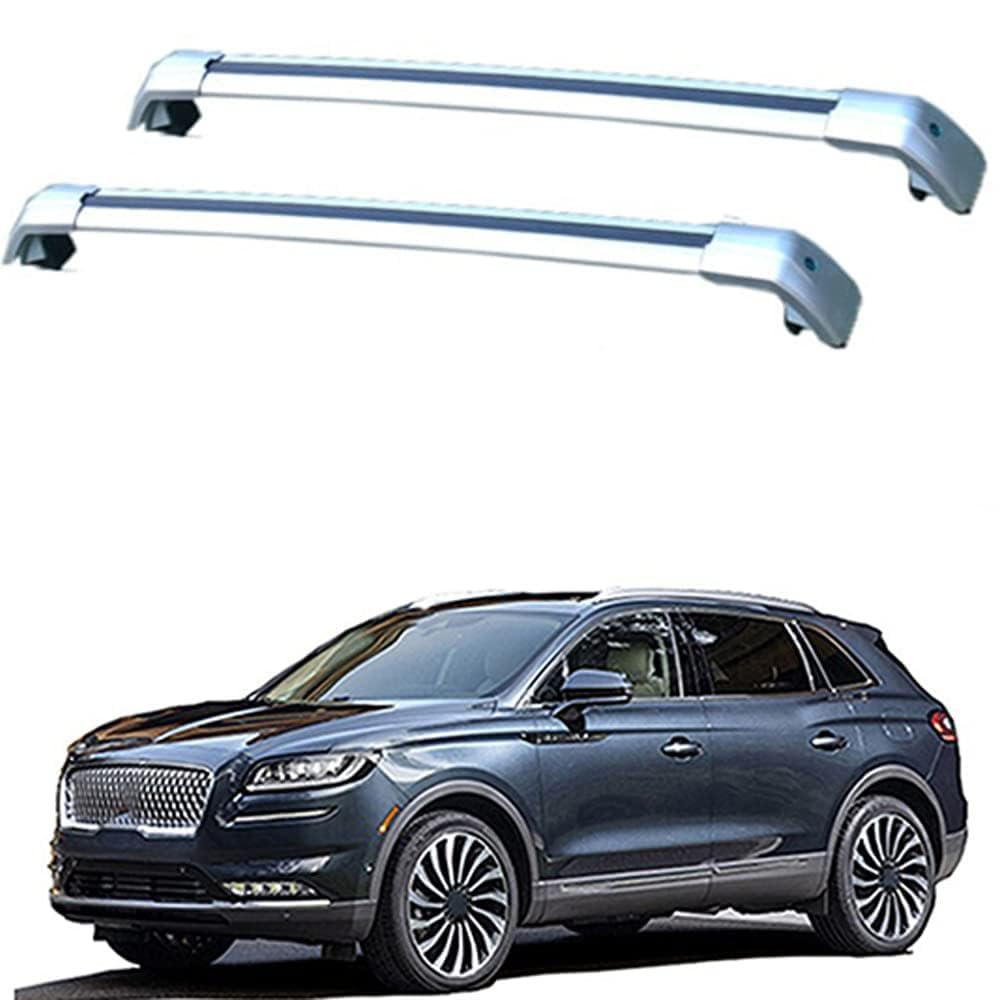 2 Stücke Dachträger-Querstangen Dachgepäckträger für Lincoln Nautilus 2018 2019 2020 2021 Dachträger aus Aluminium für Dachboxen oder als Skihalter Tragkraft 220 kg Dachträger,C von JUNYEW