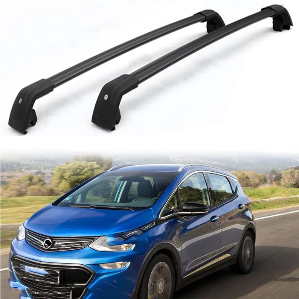 2 Stücke Dachträger-Querstangen Dachgepäckträger für OPEL Ampera Fließheck 2017 2018 2019 2020 Dachträger aus Aluminium für Dachboxen oder als Skihalter Tragkraft 220 kg Dachträger,B von JUNYEW