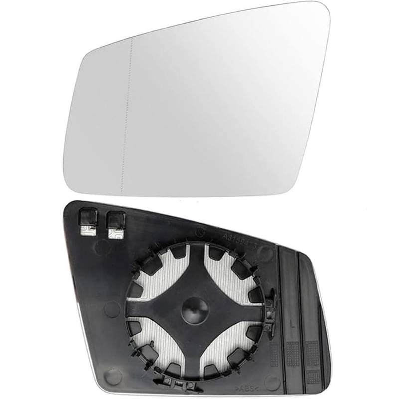 Flügel Spiegelglas Ersatz für Benz B Class W246 2011-2015,Spiegelglas mit Heizfunktion/Spiegelglas Links Rechts mit Trägerplatte,Left von JUNYEW