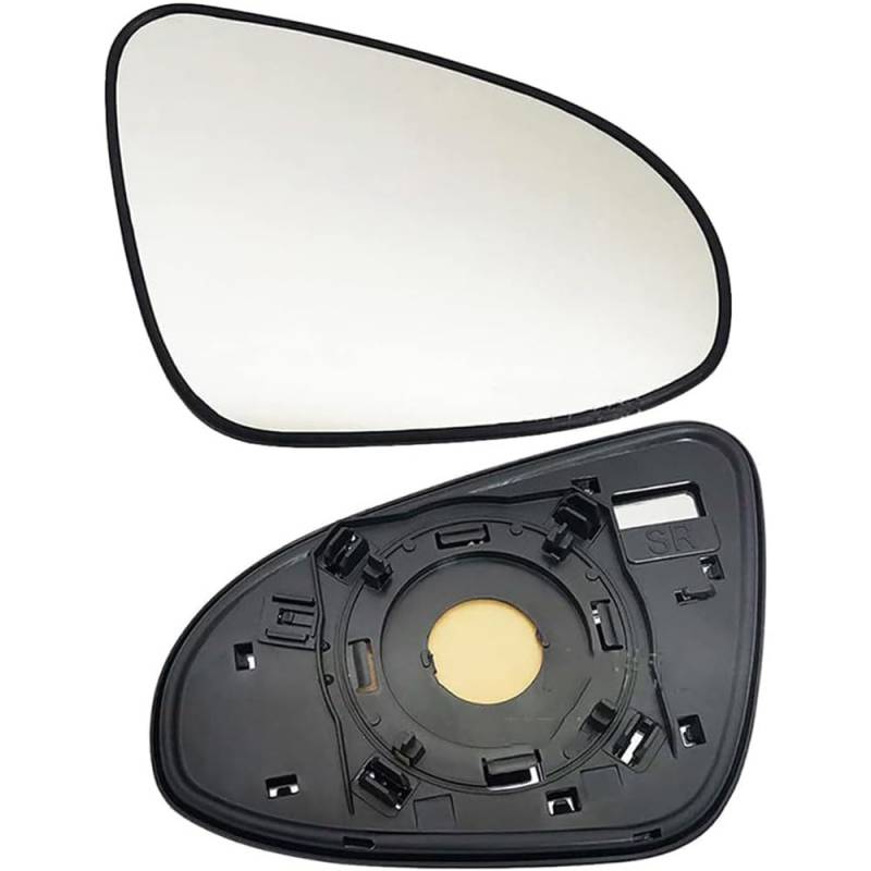 Flügel Spiegelglas Ersatz für Prius C 2011-2015,Spiegelglas mit Heizfunktion/Spiegelglas Links Rechts mit Trägerplatte,Right von JUNYEW