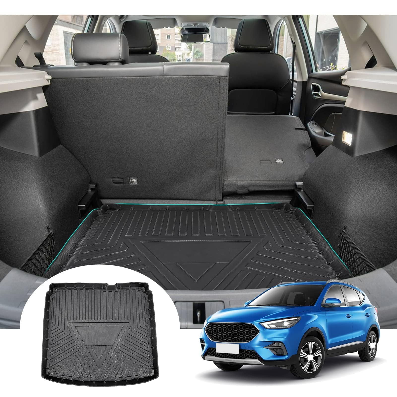 Kofferraummatte Kompatibel mit MG ZS EV Facelift 2018-2023,Auto Allwetter Wasserdicht Protector Pad/Hohe Temperaturbeständigkeit Geruchlos Wasserdicht Kofferraummatte Kompatibel mit MG ZS EV Facelift 2018-2023,Auto Allwetter Wasserdicht Protector Pad/Hohe Temperaturbeständigkeit Geruchlos Wasserdicht von JUNYEW