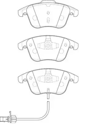 JURID Bremsbelagsatz AUDI 573258J 8K0698151A,8K0698151F,8K0698151K von JURID