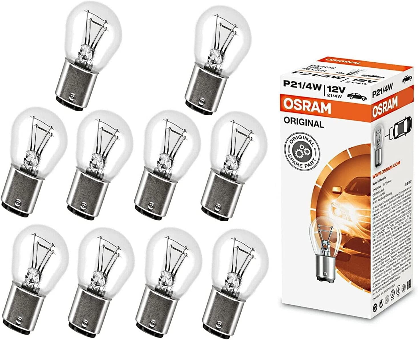 10x Osram Original P21/4W 12V BAZ15d 7225 Standard Weiß High Tech Ersatz Halogen Birne für Bremslicht Hecklicht Nebellicht vorne E-geprüft 10x Osram Original P21/4W 12V BAZ15d 7225 Standard Weiß High Tech Ersatz Halogen Birne für Bremslicht Hecklicht Nebellicht vorne E-geprüft von JURMANN