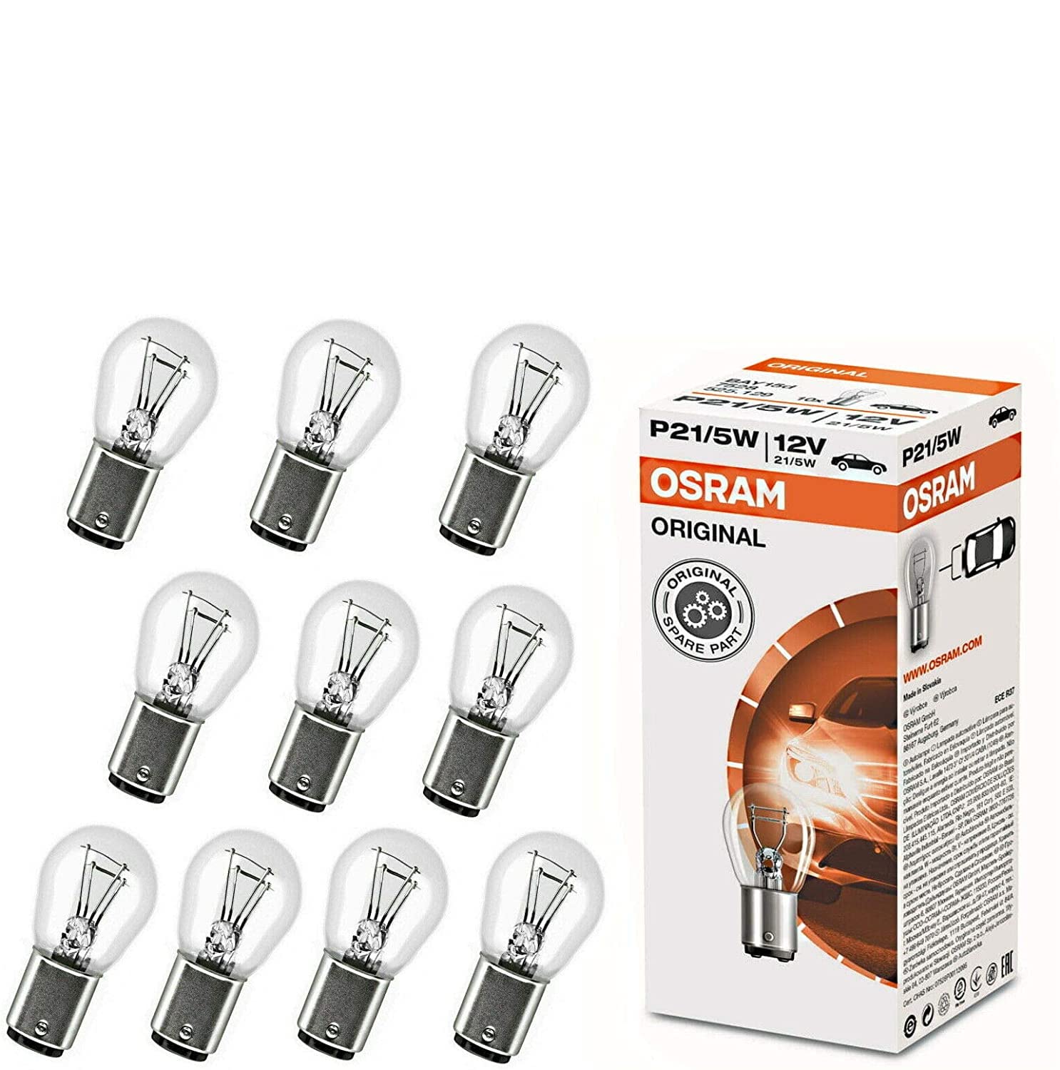 10x Osram P21/5W 12V BAY15d 7528 Standard Weiß Parklicht Rückfahrlicht Bremslicht Hecklicht Ersatz Halogen Auto Lampe E-geprüft 10x Osram P21/5W 12V BAY15d 7528 Standard Weiß Parklicht Rückfahrlicht Bremslicht Hecklicht Ersatz Halogen Auto Lampe E-geprüft von JURMANN