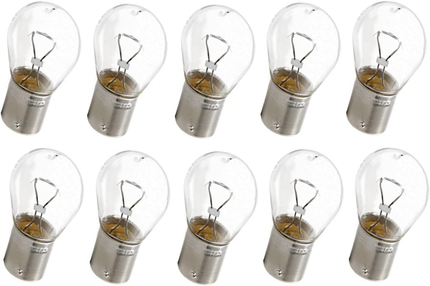 10x P21W 12V 21W BA15S Lampen Rückfahrlicht Bremslicht Blinklicht Glas 10 Stück von JURMANN