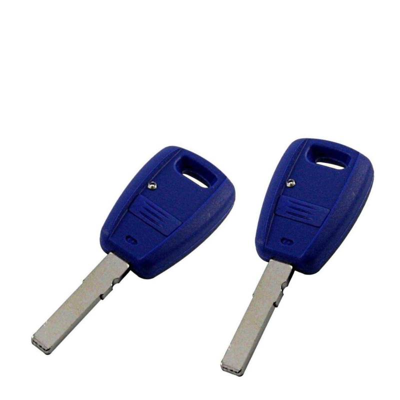 2x Ersatzschlüssel Autoschlüssel Hülle für 1 Taste Funk Fernbedienung mit Rohling - FIAT_KS01ANO - Top Qualität Auto Schlüssel Gehäuse Neu von JURMANN