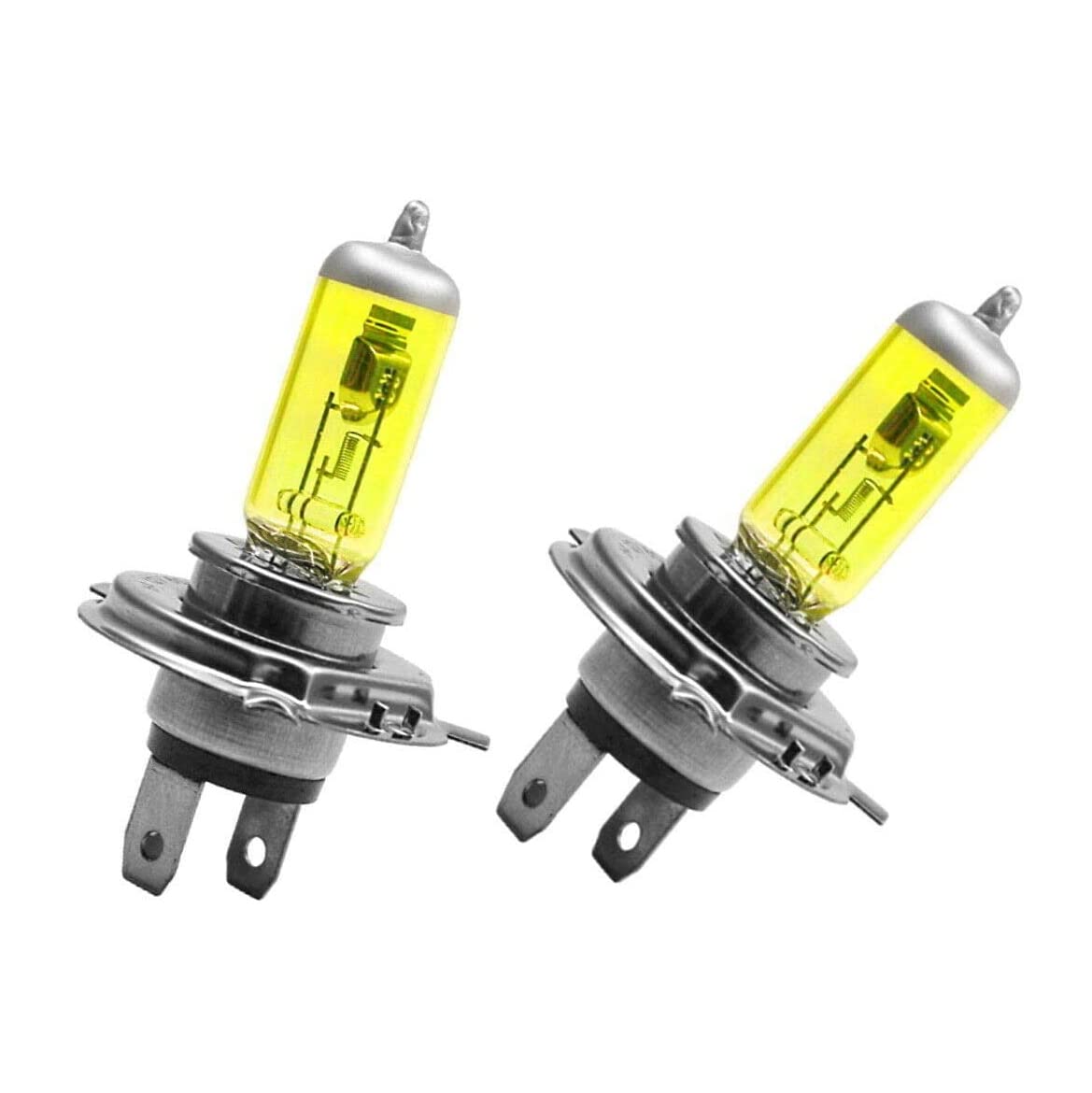 JURMANN 2x H4 100/90W 12V Golden Vision Gelb Yellow Ersatz Halogen Birne für Scheinwerfer, Fernlicht, Abblendlicht, Nebelscheinwerfer - Off-Road von JURMANN