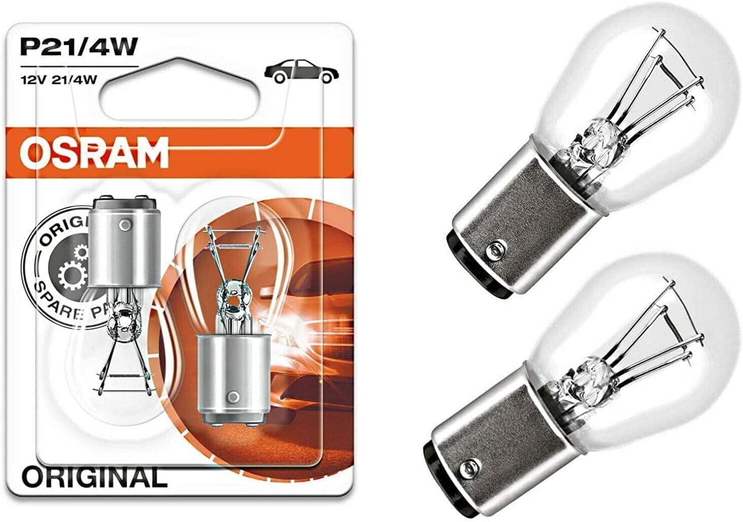 2x Original Osra.m P21/4W 12V BAZ15d 7225-02B Standard Weiß Ersatz Halogen Birne für Bremslicht Hecklicht Nebellicht vorne E-geprüft 2x Original Osra.m P21/4W 12V BAZ15d 7225-02B Standard Weiß Ersatz Halogen Birne für Bremslicht Hecklicht Nebellicht vorne E-geprüft von JURMANN