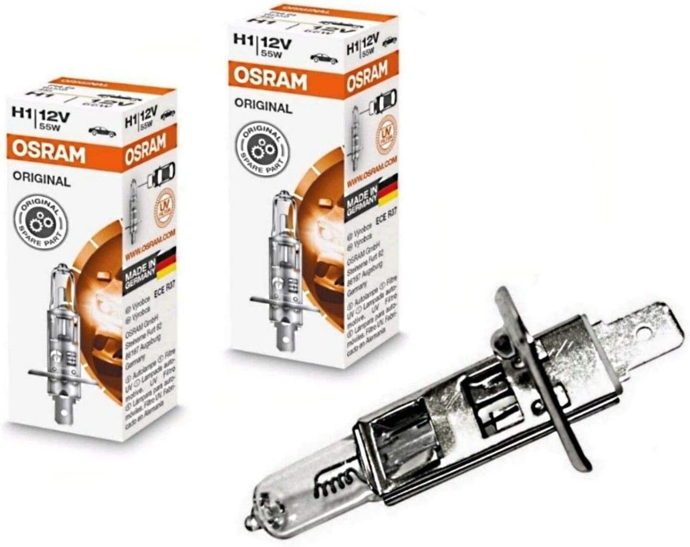 2x Original Osram H1 55W 12V 64150 P14,5s Standard Weiß White High Tech Ersatz Scheinwerfer Halogen Auto Lampe - E-geprüft 2x Original Osram H1 55W 12V 64150 P14,5s Standard Weiß White High Tech Ersatz Scheinwerfer Halogen Auto Lampe - E-geprüft von JURMANN