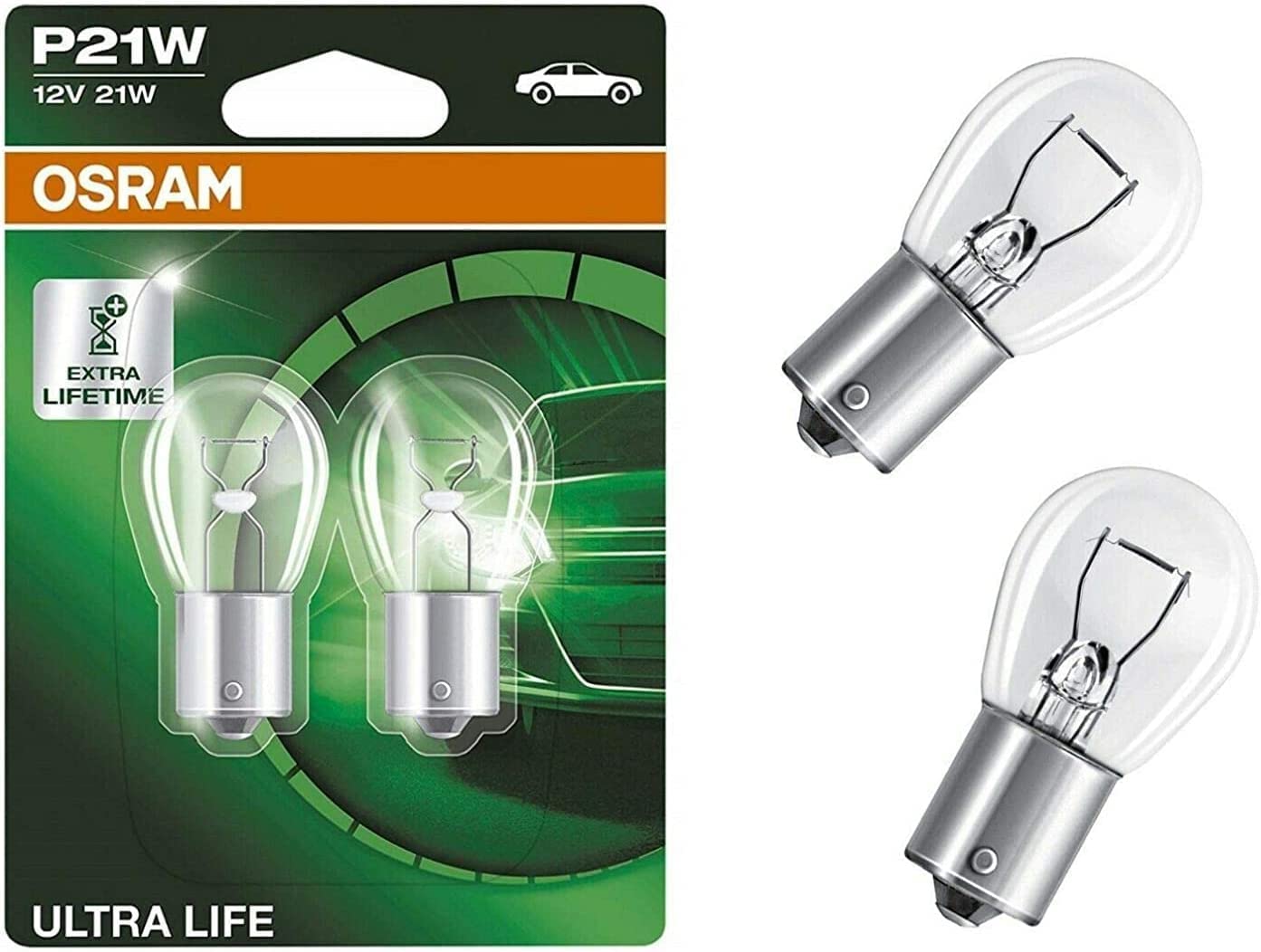2x Osra.m Ultra Life P21W 12V BA15s 7506ULT-02B Weiß Ersatz Halogen Birne für Tagfahrlicht Rücklicht Bremslicht Hecklicht Blinker E-geprüft 2x Osra.m Ultra Life P21W 12V BA15s 7506ULT-02B Weiß Ersatz Halogen Birne für Tagfahrlicht Rücklicht Bremslicht Hecklicht Blinker E-geprüft von JURMANN