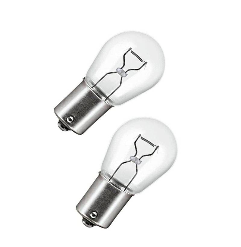 2x Osram Original P21W 12V BA15s 7506-02B Standard Weiß High Tech Ersatz Halogen Birne für Tagfahrlicht Rücklicht Bremslicht Hecklicht Blinker E-geprüft von JURMANN