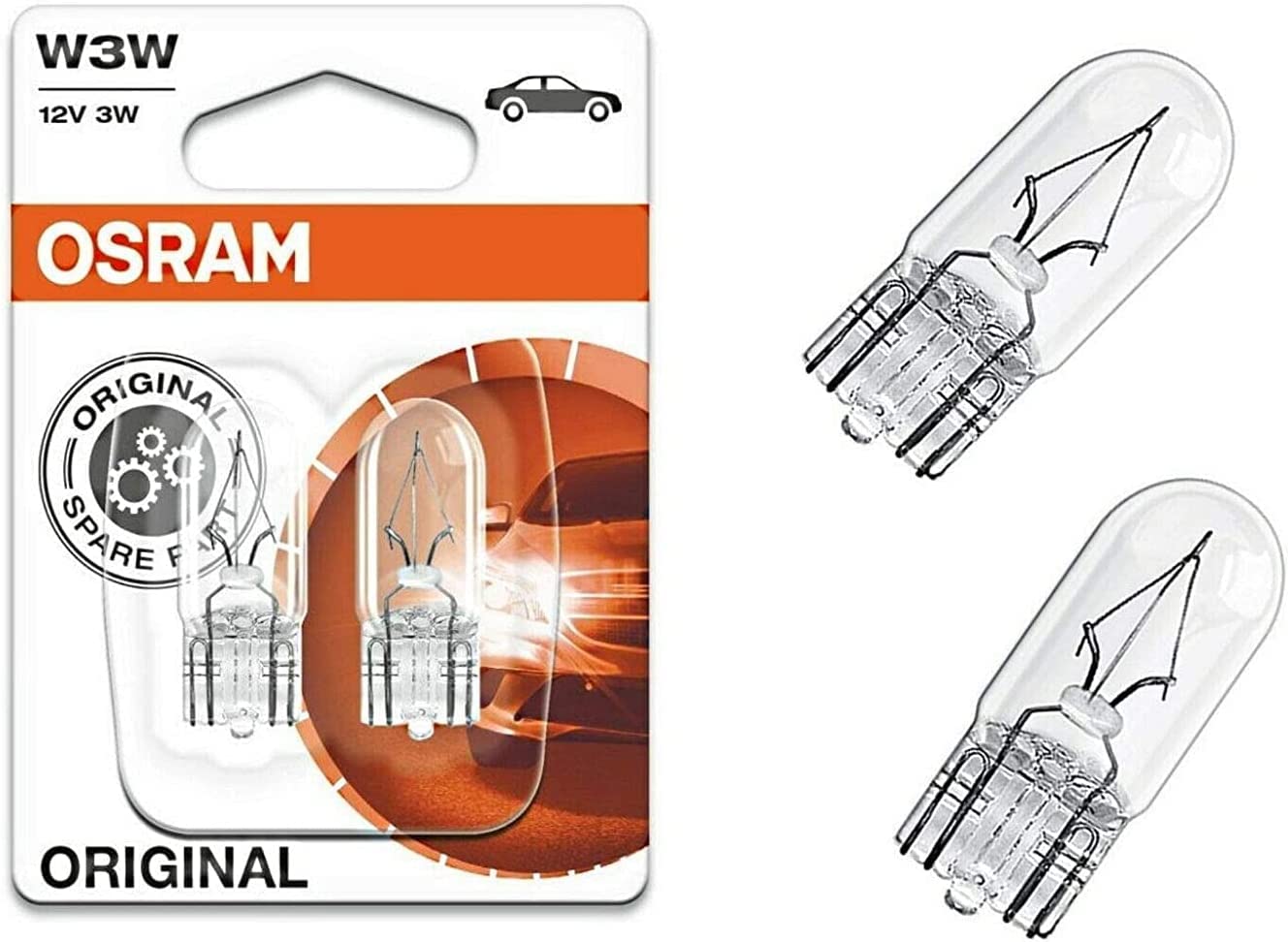 2x Osram W3W 12V T10 W2.1x9x5d 2821-02B Standard Bremslicht Hecklicht Parklicht Lizenzlicht Ersatz Halogen Auto Lampe E-geprüft 2x Osram W3W 12V T10 W2.1x9x5d 2821-02B Standard Bremslicht Hecklicht Parklicht Lizenzlicht Ersatz Halogen Auto Lampe E-geprüft von JURMANN