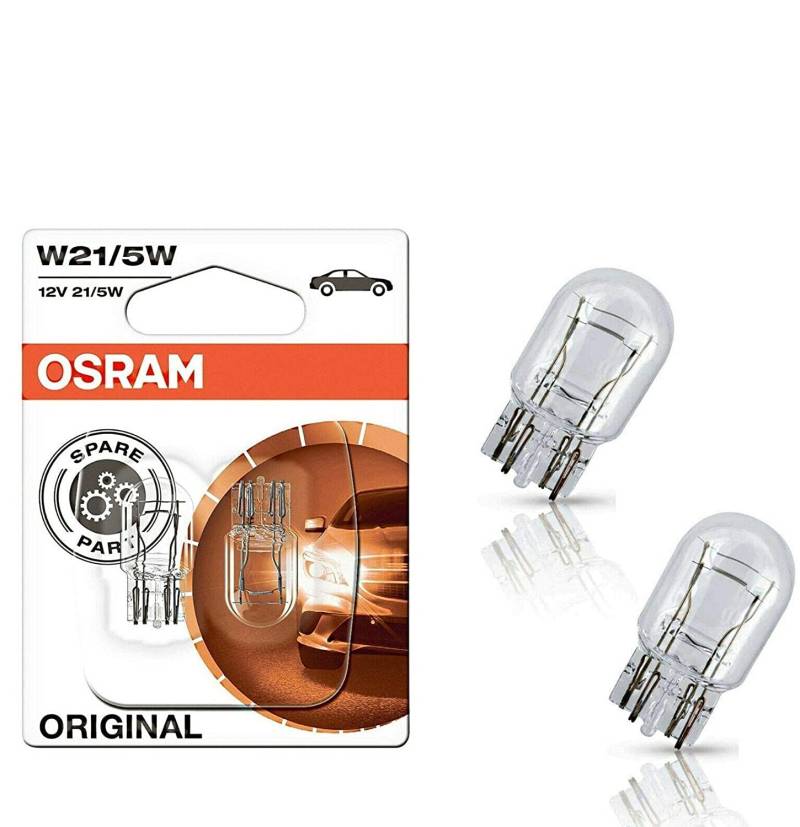 JURMANN 2x Osra.m W21/5W 12V 7515-02B Standard Bremslicht Tagfahrlicht Hecklicht Parklicht Ersatz Halogen Lampe E-geprüft von JURMANN