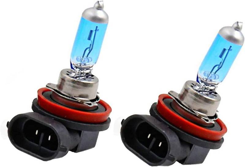 2x Jurmann H8 55W 12V Original Super Weiß 6000K Xenon Look Scheinwerfer Ersatz Halogen Lampe E-geprüft von JURMANN