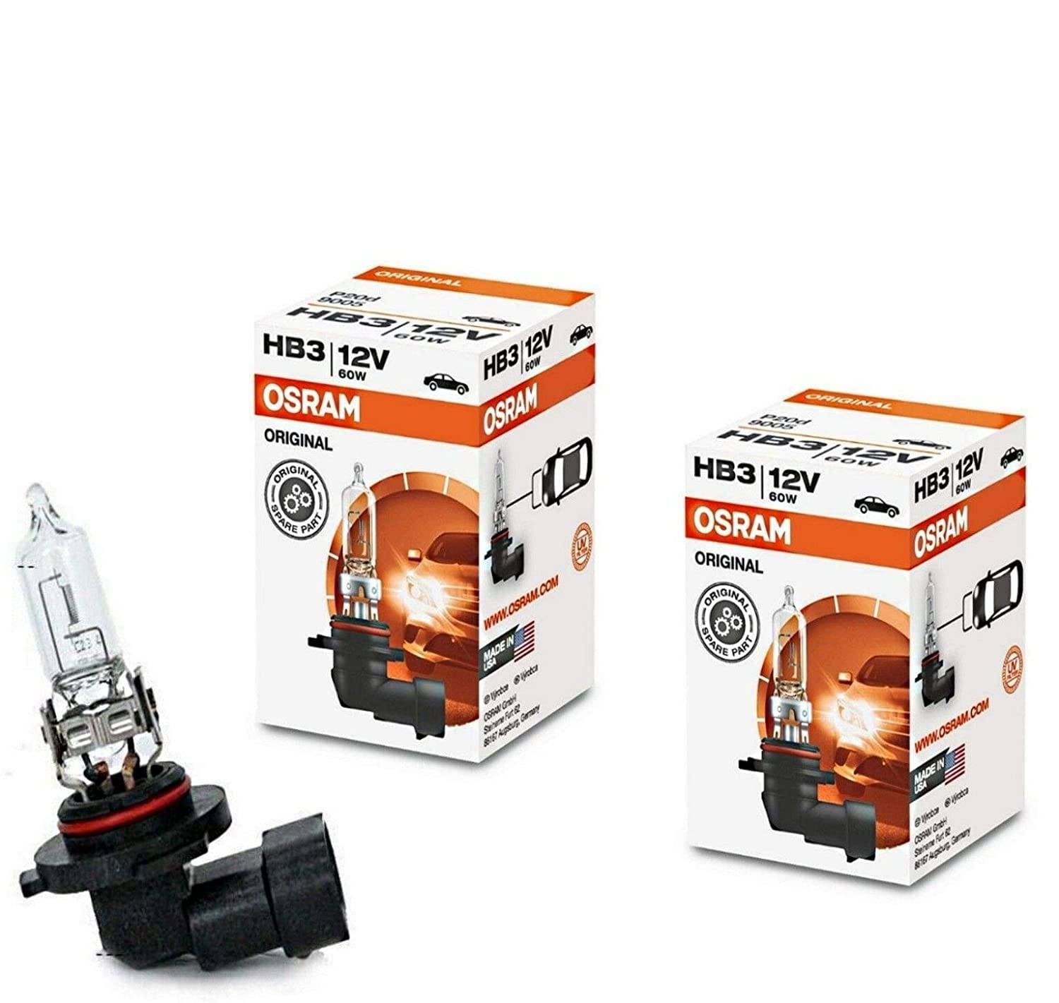 JURMANN 2x Osra.m HB3 60W 12V 9005 Original Weiß Long Life Ersatz Halogen Birne für Scheinwerfer, Fernlicht, Nebelleuchte vorne - E-geprüft JURMANN 2x Osra.m HB3 60W 12V 9005 Original Weiß Long Life Ersatz Halogen Birne für Scheinwerfer, Fernlicht, Nebelleuchte vorne - E-geprüft von JURMANN