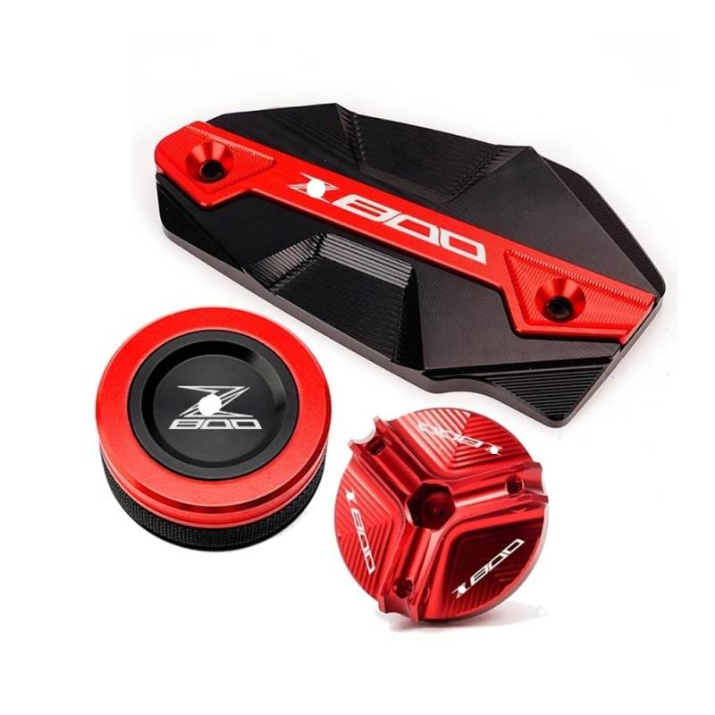 Motorrad Deckel Bremsflüssigkeitsbehälter Motorrad Vorne Und Hinten Bremsflüssigkeit Zylinder Master Reservoir Abdeckung Öl Einfülldeckel Für Kaw&asaki Z800 Logo Z 800 2013-2015 2016 von JURTBGF