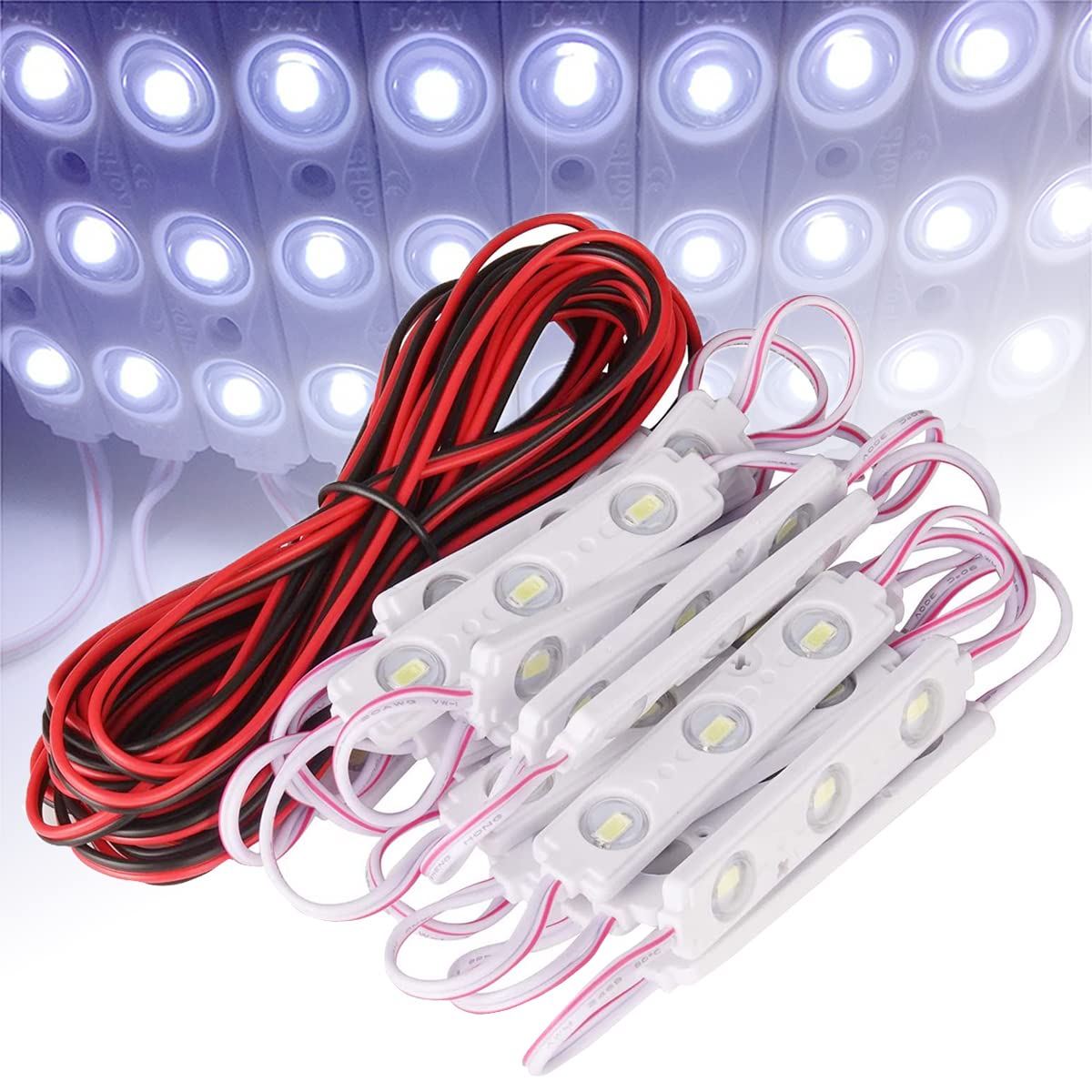 12 V Innenraum-LED-Licht-Kit 20 W Van Deckenkuppel Lampe 60 LEDs Downlight für Wohnmobil LKW Auto Fahrzeug Boote Wohnwagen Anhänger LKW Wohnmobil Bus 20 Module von JUTTAUTO