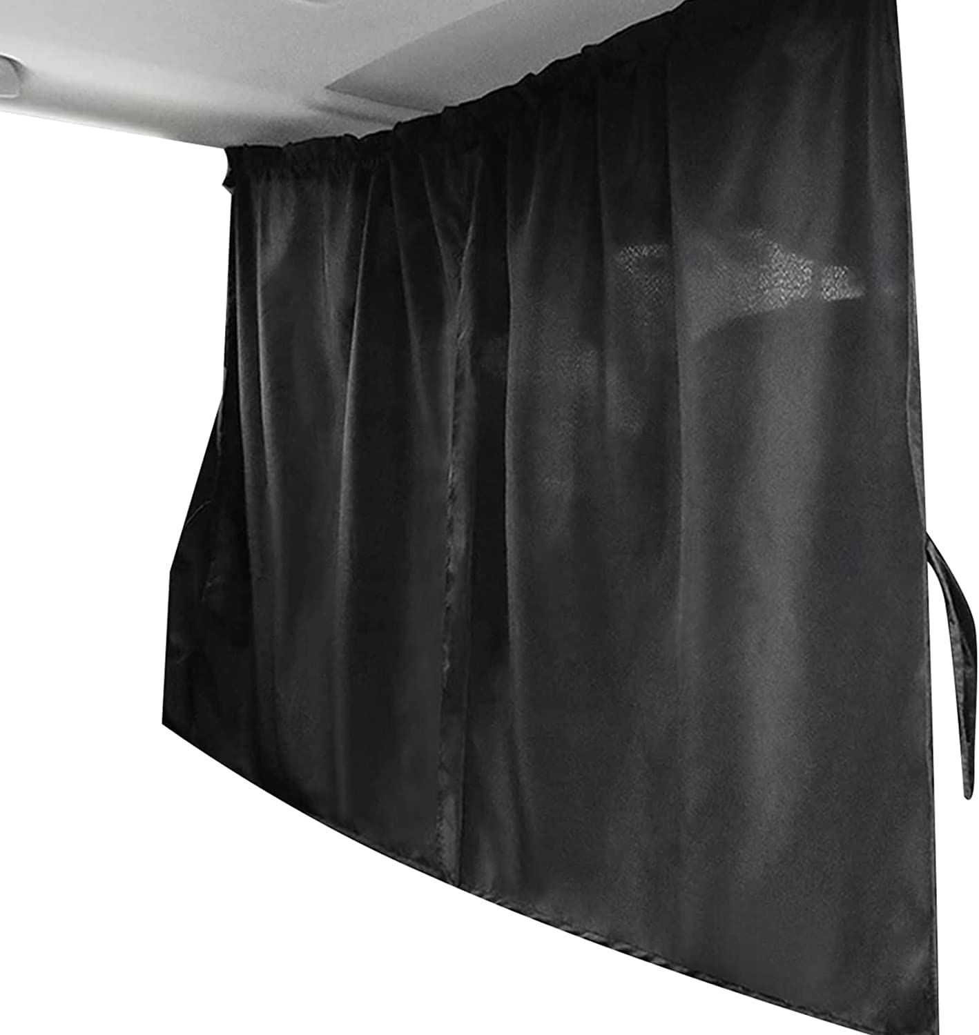 Auto-Trennwand-Sichtschutzvorhang, 190 x 120 cm großer Auto-Sonnenschutz schwarz Trennvorhang für Vorder- und Rücksitze Kofferraumfenster Sonnenschutz für T4, T5, T6, Wohnmobil Camping von JUTTAUTO