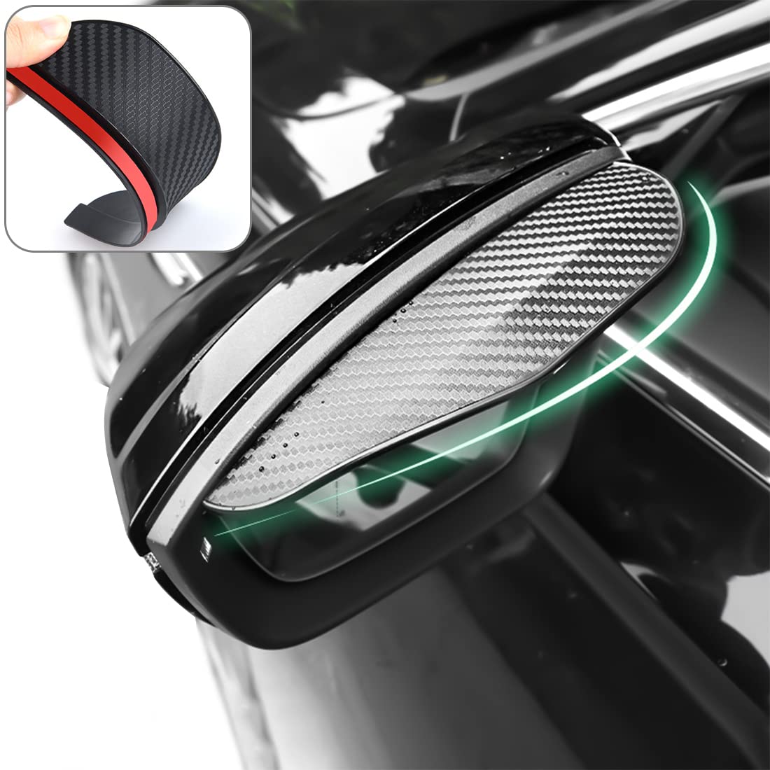 2 Stück Universal Auto Rückspiegel Seitenspiegel Regenschutz Regenschutz Augenbraue Kohlefaser Seitenspiegel Regenschutz Universal Seitenspiegel Sonnenblende für die meisten Autos, LKWs 2 Stück Universal Auto Rückspiegel Seitenspiegel Regenschutz Regenschutz Augenbraue Kohlefaser Seitenspiegel Regenschutz Universal Seitenspiegel Sonnenblende für die meisten Autos, LKWs von JUVEL