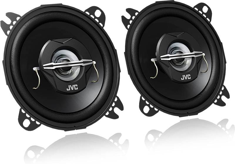 JVC CS-J420X 10 cm 2-Wege-Koaxial-Lautsprecher, 2 Stück, Schwarz von JVC